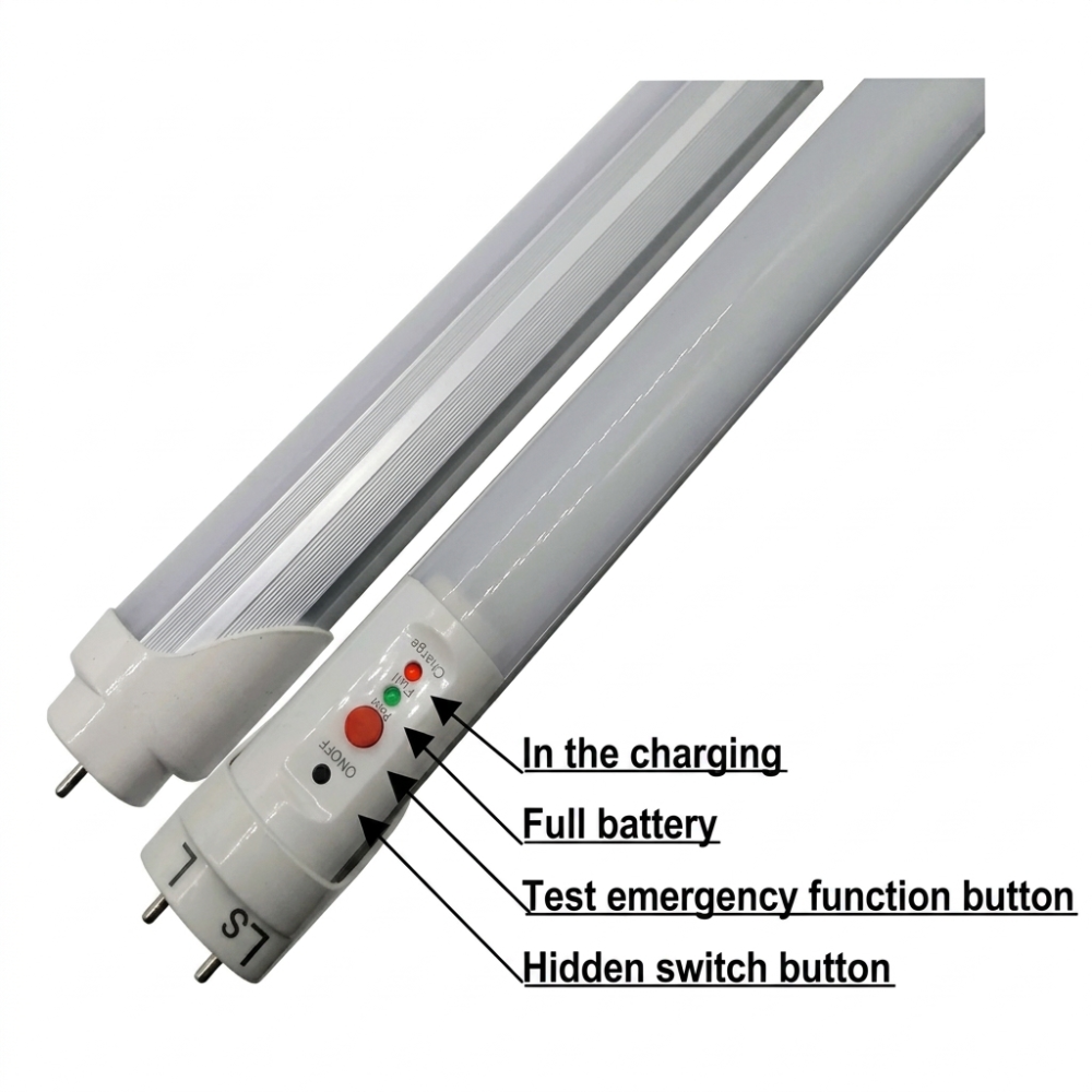 T8 Emergency Battery Backup LED Tube Light | 2-in-1 Portable Safety Lamp
