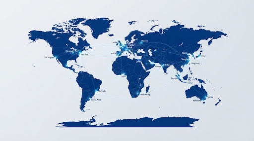 Worldwide Customers Location Map